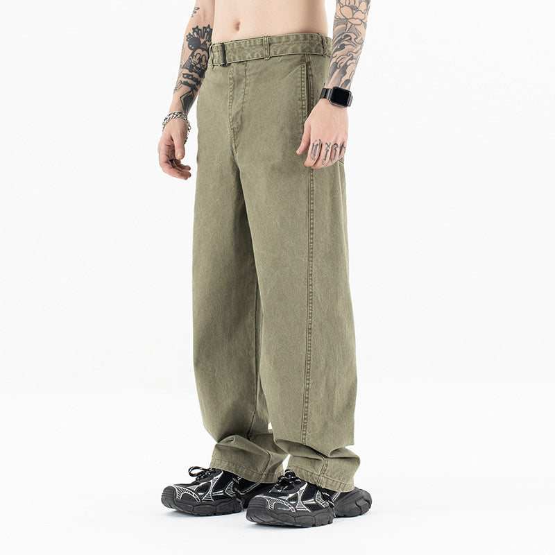 High waist banana pants for men