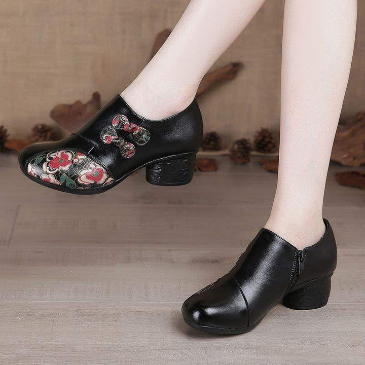 Ethnic leather dance shoes