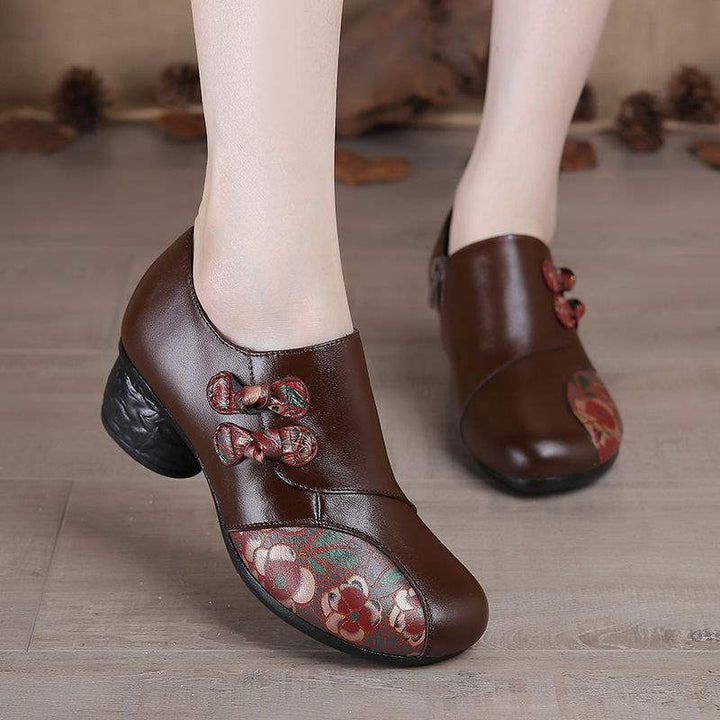 Ethnic leather dance shoes